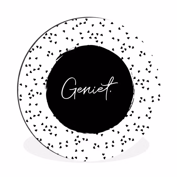 Quotes - Geniet - Zomer - Tekst Wandcirkel aluminium klein -3d