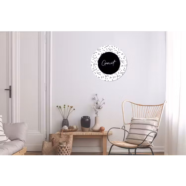 Quotes - Geniet - Zomer - Tekst Wandcirkel aluminium klein -woonkamer