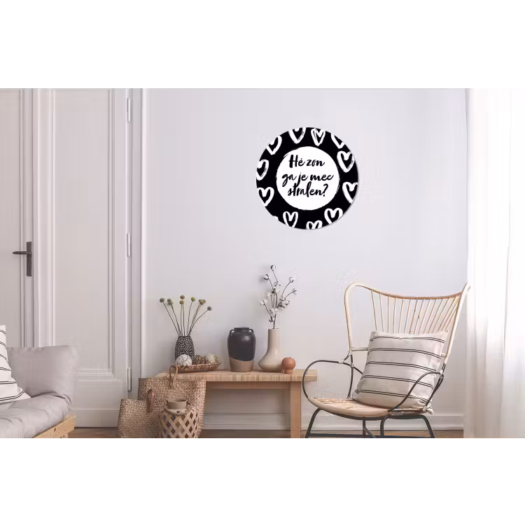 Quotes - Hé zon, ga je mee stralen? - Tekst - Zon - Zomer Wandcirkel aluminium klein -woonkamer