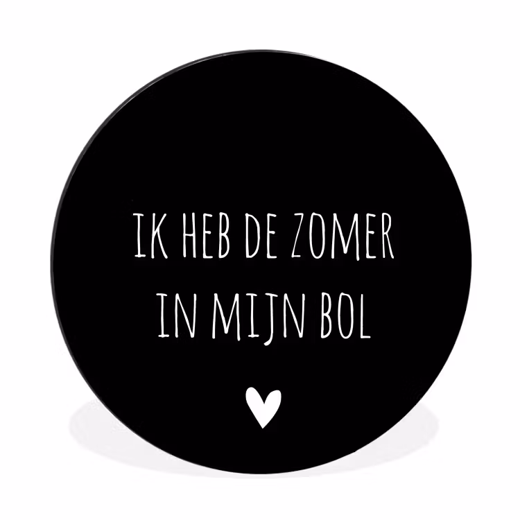 Quotes - Ik heb de zomer in mijn bol - André Hazes - Spreuken Wandcirkel aluminium klein -3d