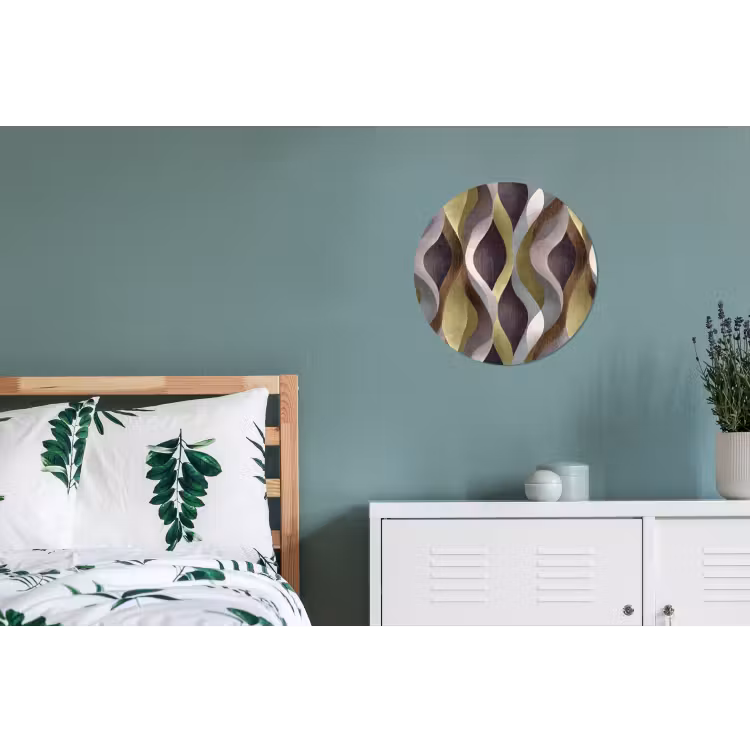 Retro - Banen - Kleurrijk Wandcirkel aluminium klein 190 -slaapkamer