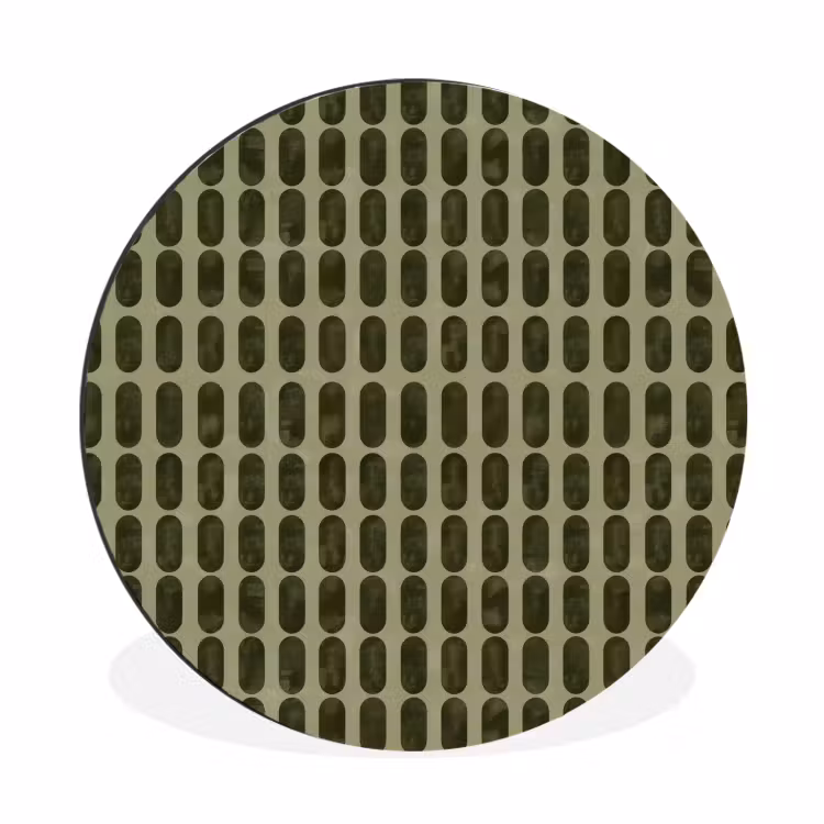Ritmisch - Effect - Groen Wandcirkel aluminium klein 190 -3d