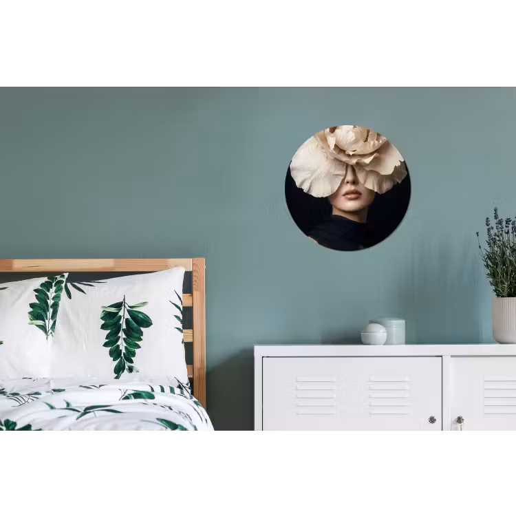 Roos - Tijdloos - Zwart Wandcirkel aluminium klein -slaapkamer