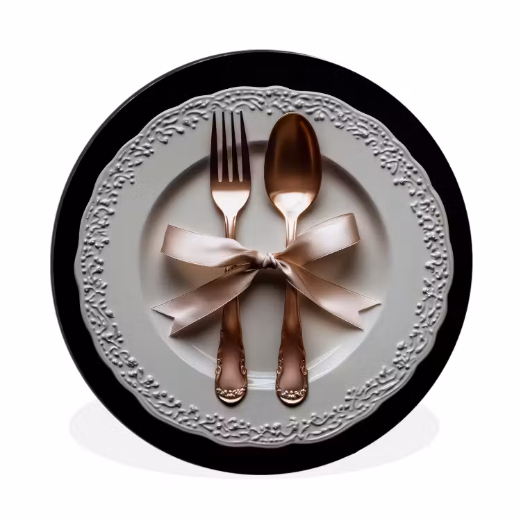 Rose - Strik - Bestek Wandcirkel aluminium klein -3d