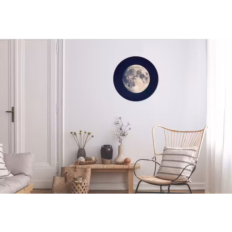 Ruimte - Maan - Kosmos Wandcirkel aluminium klein -woonkamer