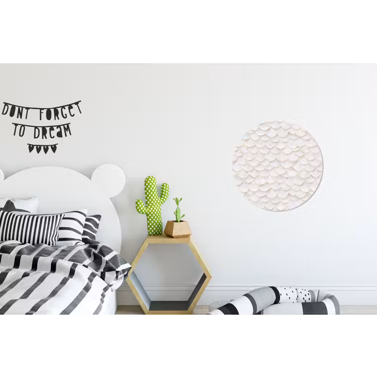 Schubben - Wit - Elegant Wandcirkel aluminium klein 190 -kinderkamer