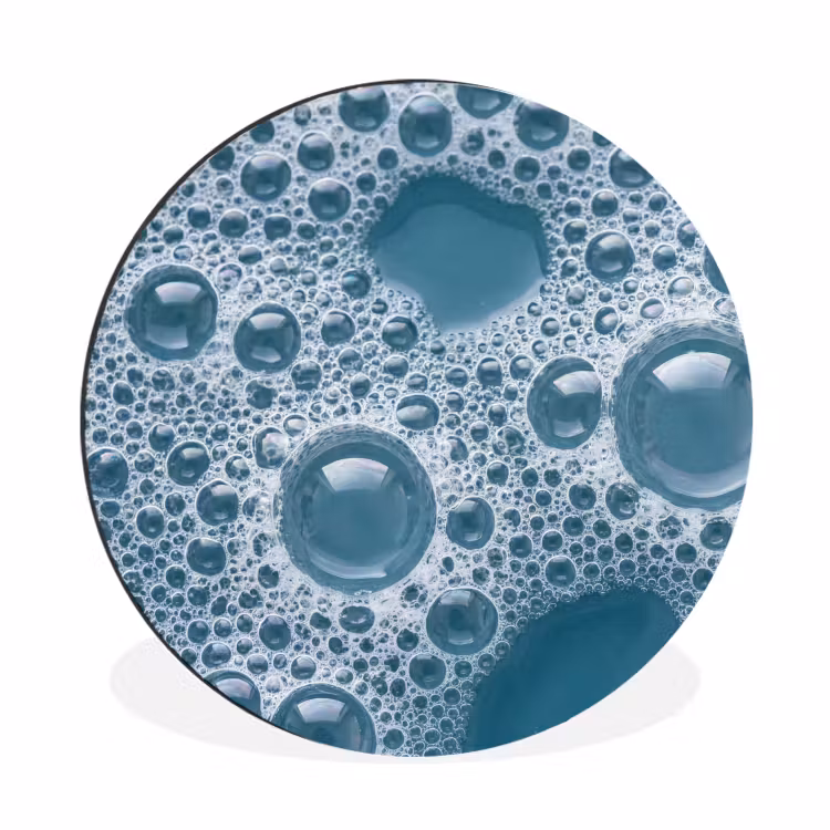 Schuim - Water - Textuur Wandcirkel aluminium klein -3d