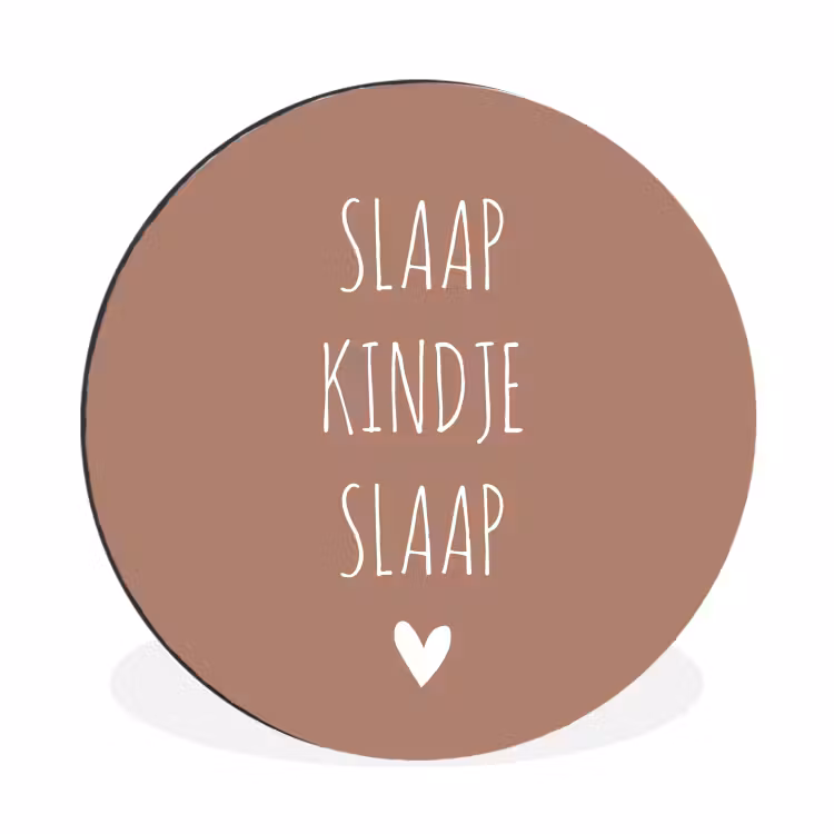 Slaap kindje slaap - Quotes - Spreuken Wandcirkel aluminium klein -3d