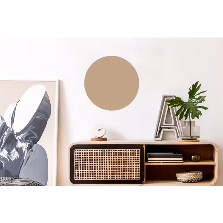 Soft - Taupe - Bruin Wandcirkel aluminium klein 190 -kantoor