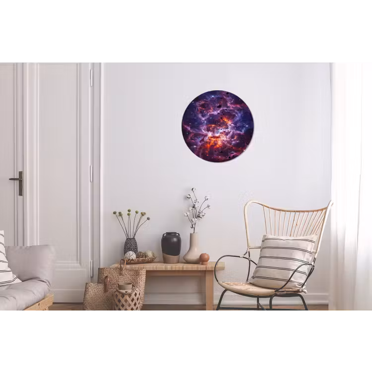 Space - Stars - Abstract - Colorful Wandcirkel aluminium klein -woonkamer