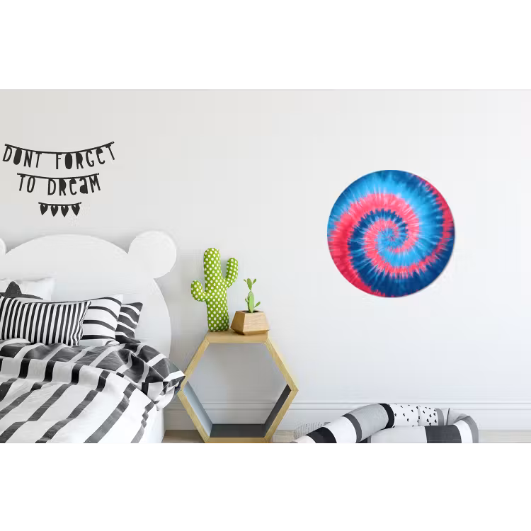 Spiraal - Roze - Draaiend Wandcirkel aluminium klein -kinderkamer