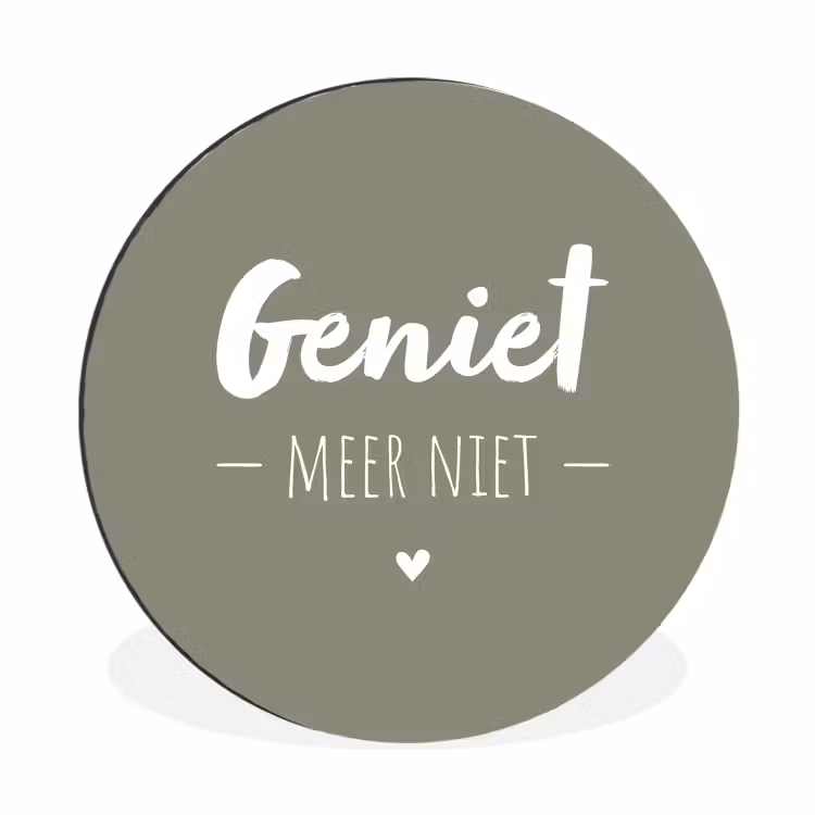 Spreuken - Geniet meer niet - Zomer - Tekst - Genieten Wandcirkel aluminium klein -3d