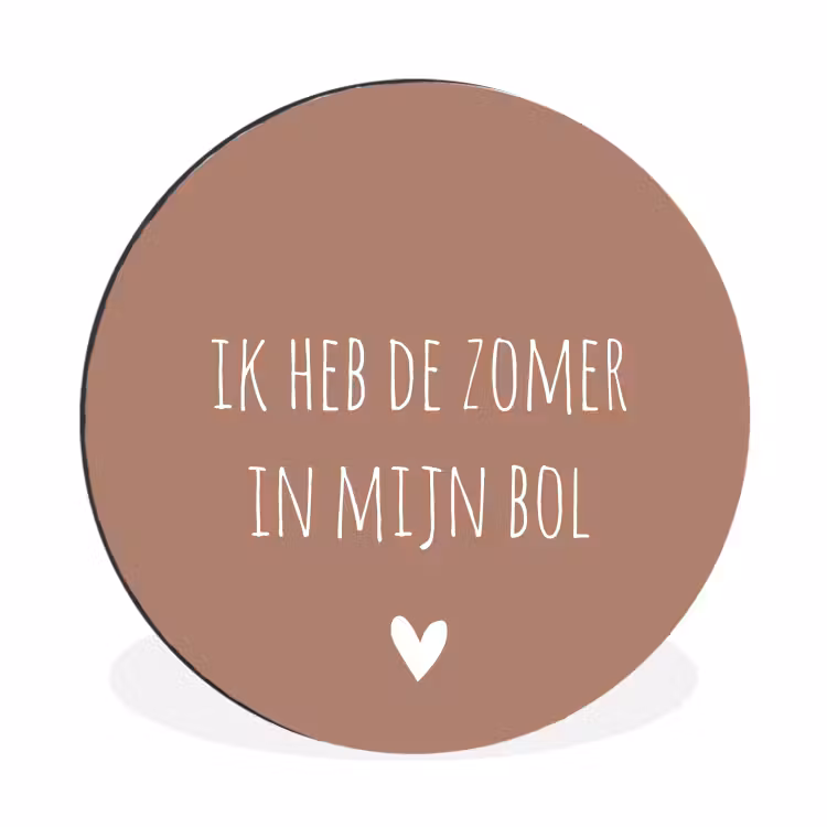 Spreuken - Ik heb de zomer in mijn bol - Quotes - André Hazes Wandcirkel aluminium klein -3d