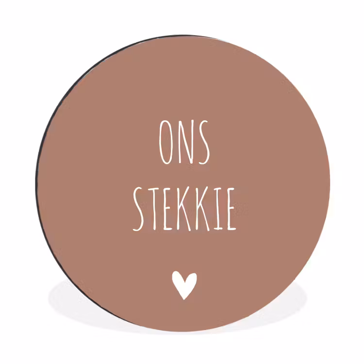 Spreuken - Ons stekkie - Quotes Wandcirkel aluminium klein -3d
