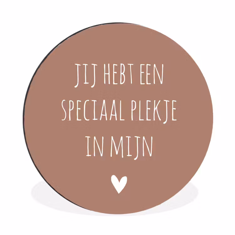 Spreuken - Quotes - Jij hebt een speciaal plekje in mijn hart Wandcirkel aluminium klein -3d