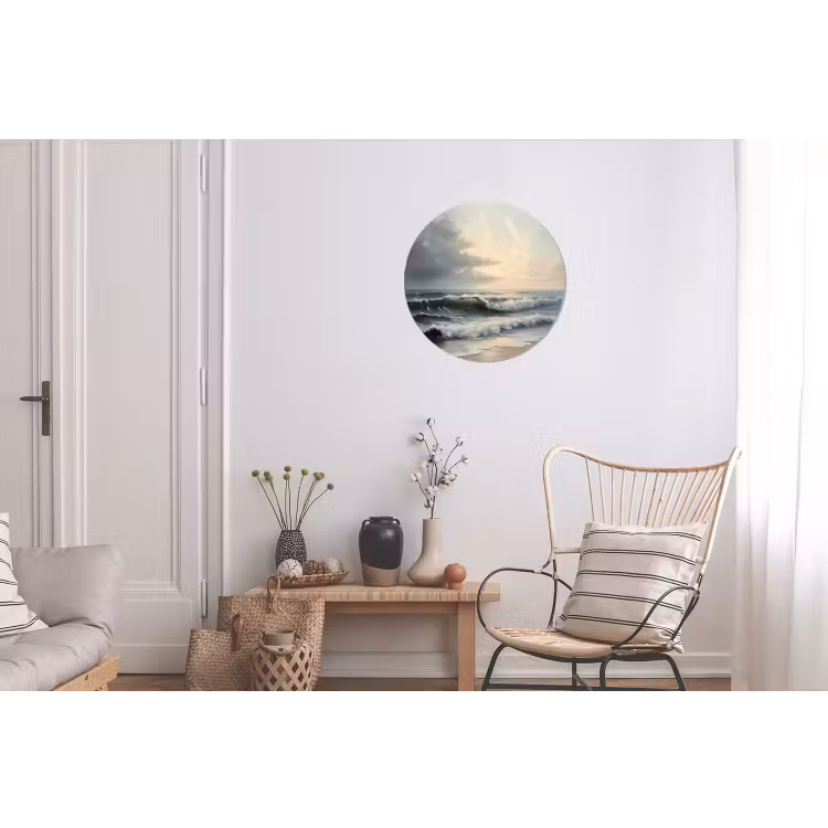 Strand - Zee - Zonsondergang Wandcirkel aluminium klein -woonkamer