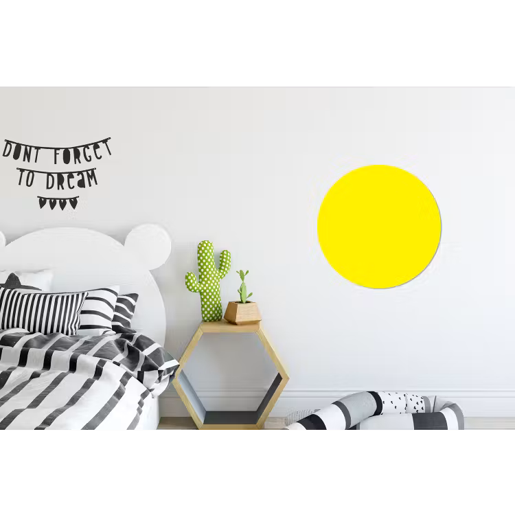 Sunshine - Glow - Geel Wandcirkel aluminium klein 190 -kinderkamer