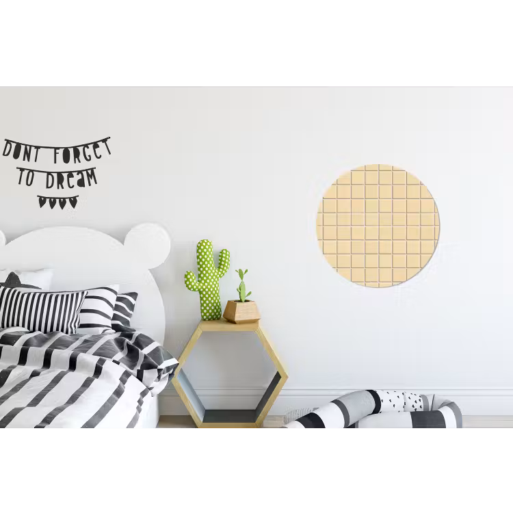 Tegels - Patroon - Crème Wandcirkel aluminium klein 190 -kinderkamer