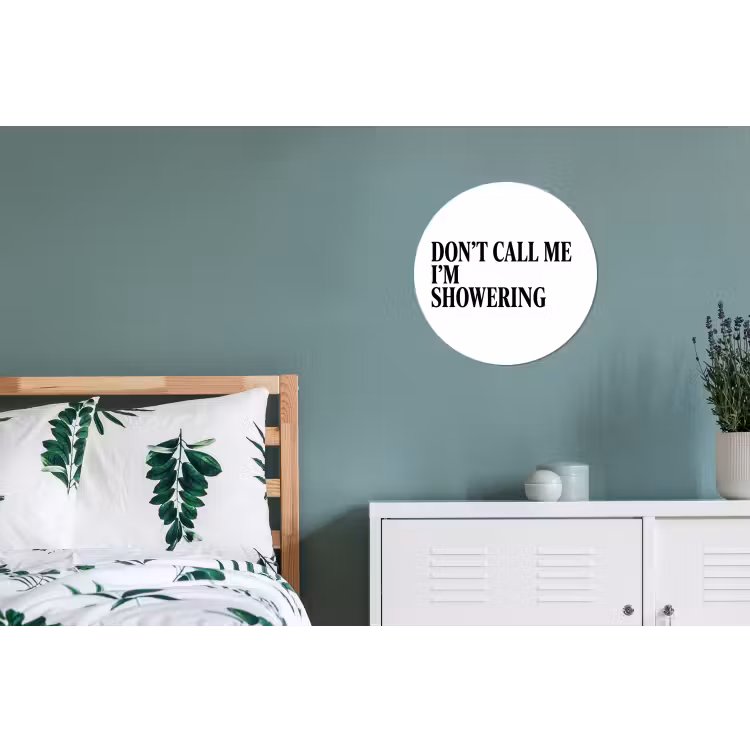 Tekst - Modern - Zwart - Wit Wandcirkel aluminium klein -slaapkamer