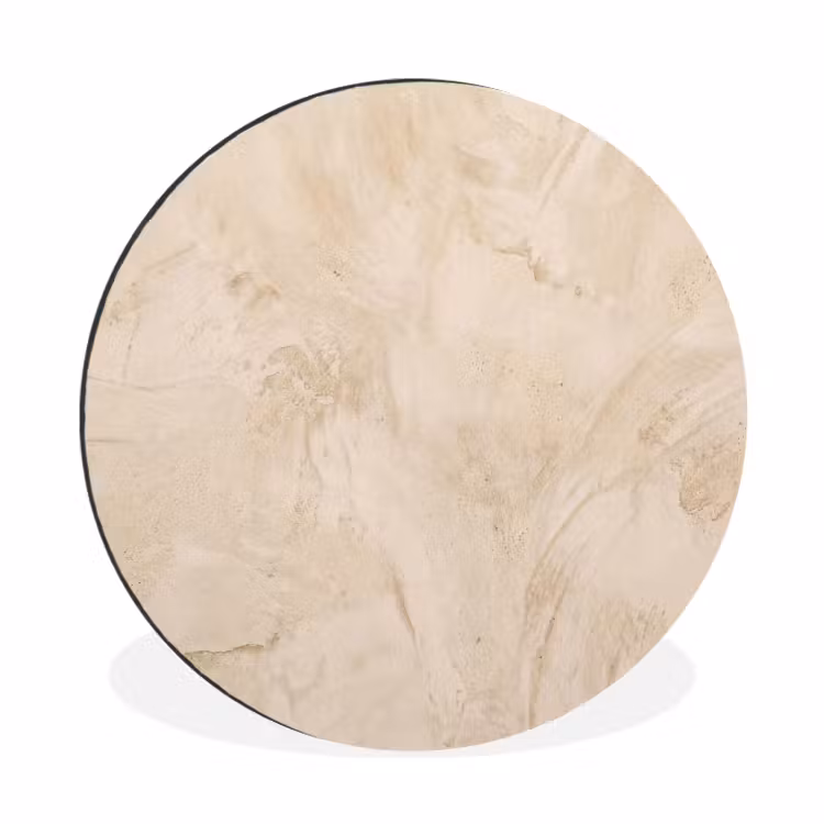 Textuur - Patroon - Abstract - Modern - Beige Wandcirkel aluminium klein -3d
