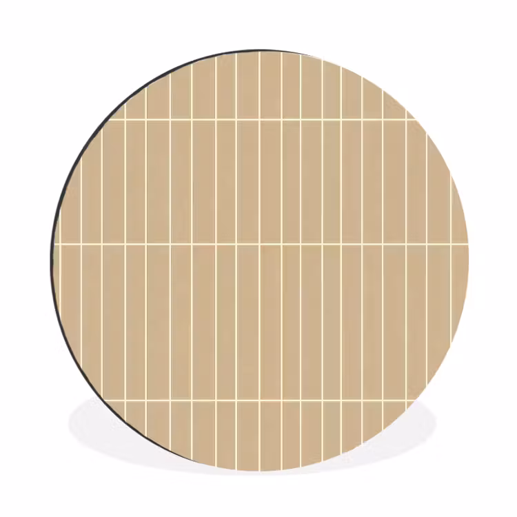 Verticaal - Wandtegel - Zand - Beige Wandcirkel aluminium klein 190 -3d