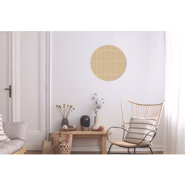 Verticaal - Wandtegel - Zand - Beige Wandcirkel aluminium klein 190 -woonkamer