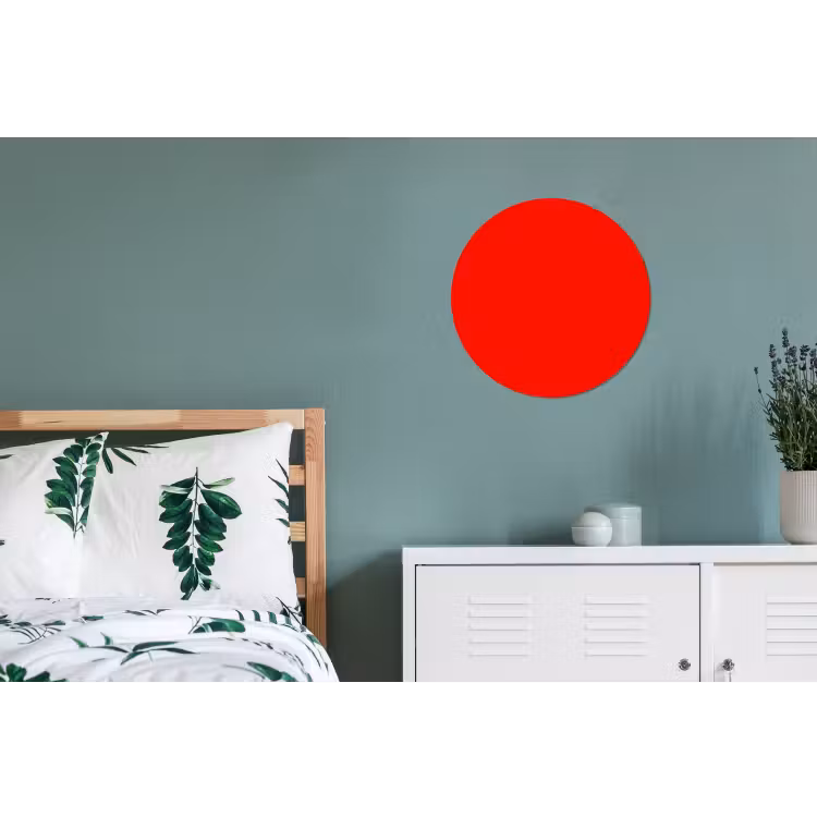 Vibrant - Vermilion - Rood Wandcirkel aluminium klein 190 -slaapkamer