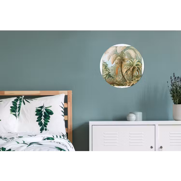 Filicinae - Tuindecoratie - Tuinposter - Vintage - Oude meesters Wandcirkel aluminium klein -slaapkamer