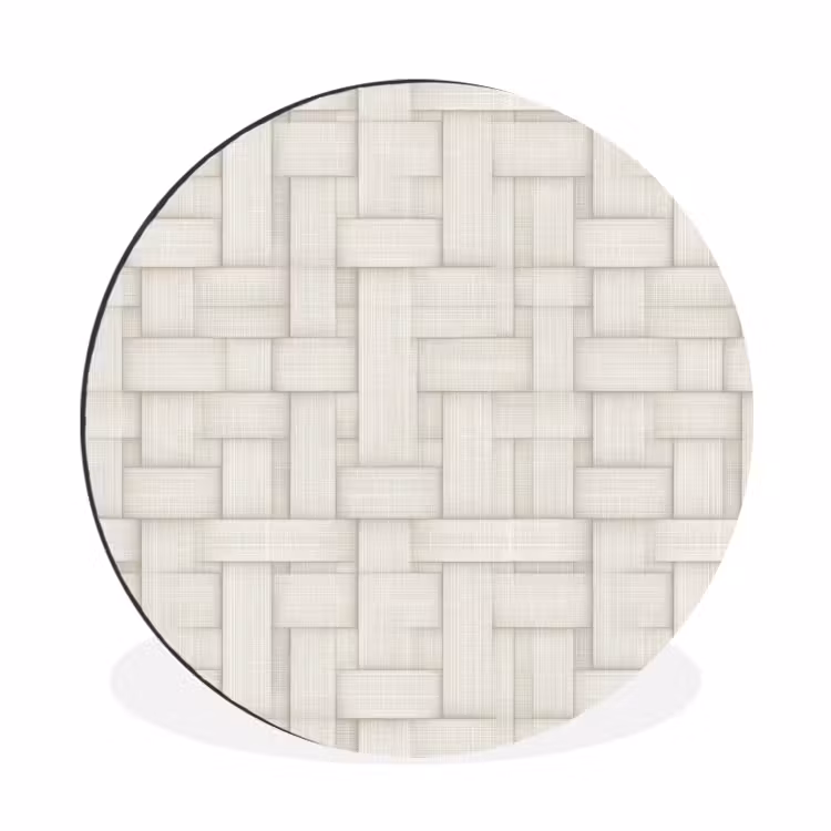 Vlechtwerk - Banen - Beige Wandcirkel aluminium klein 190 -3d