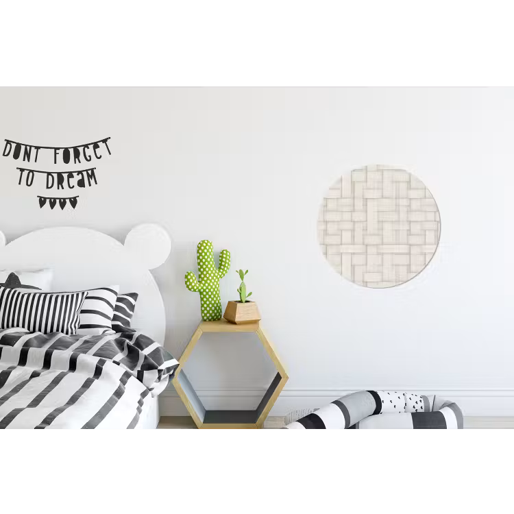 Vlechtwerk - Banen - Beige Wandcirkel aluminium klein 190 -kinderkamer