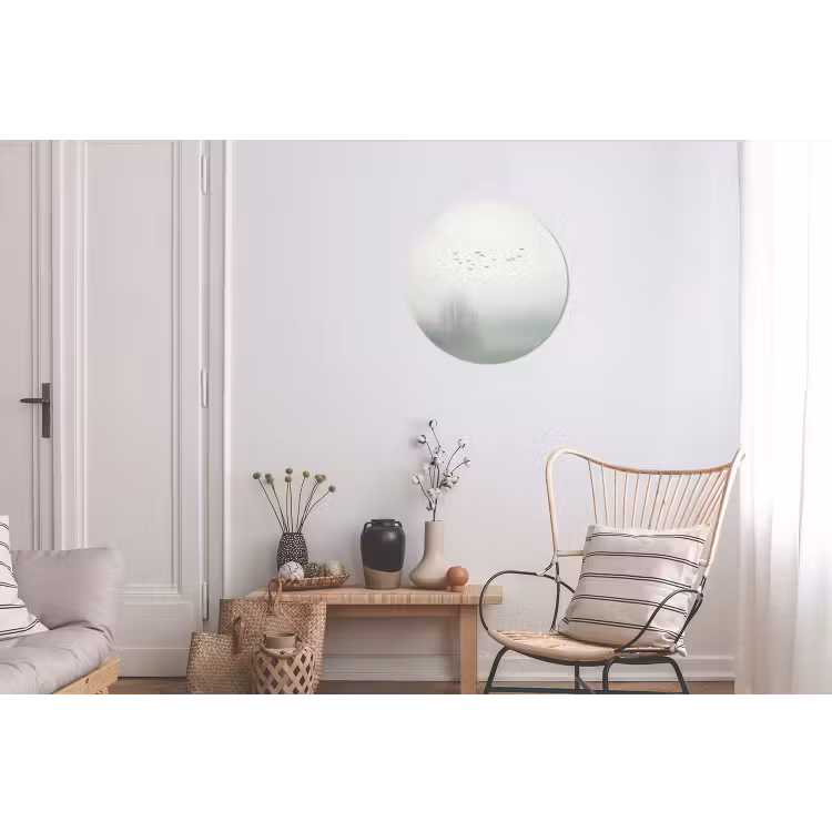 Vogel - Vlucht - Natuur - Minimalistisch Wandcirkel aluminium klein -woonkamer