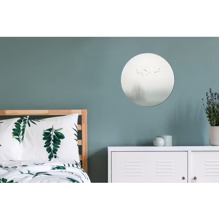 Vogel - Vlucht - Natuur - Minimalistisch Wandcirkel aluminium klein -slaapkamer
