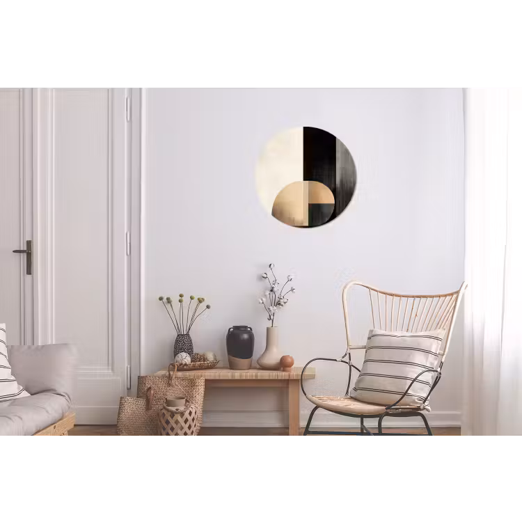 Vormen - Modern - Zwart Wandcirkel aluminium klein -woonkamer