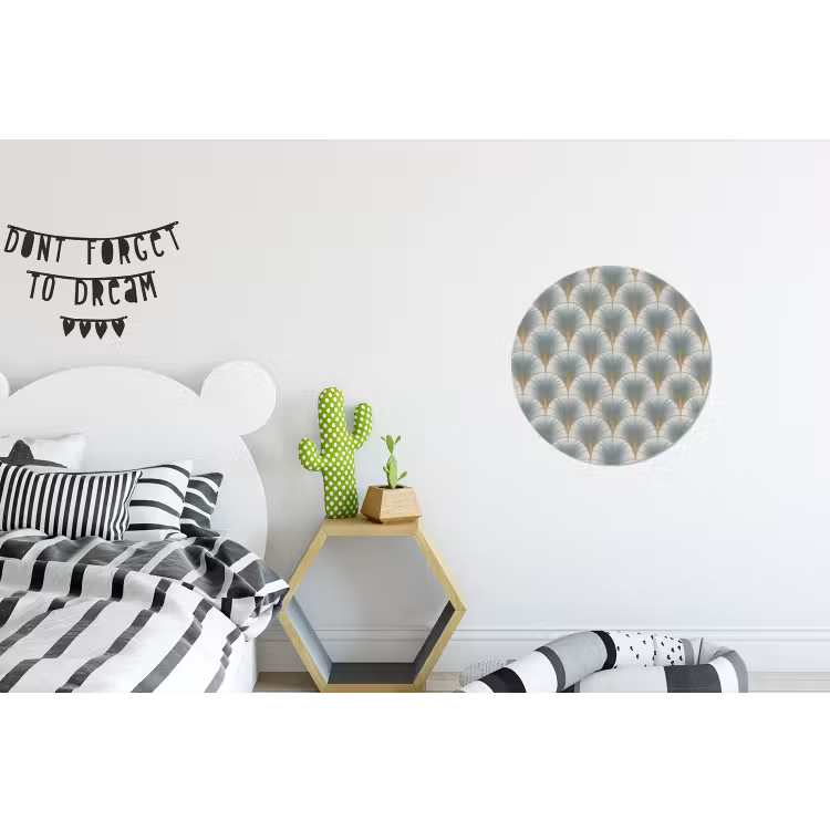 Waaier - Klassiek - Blauw Wandcirkel aluminium klein 190 -kinderkamer