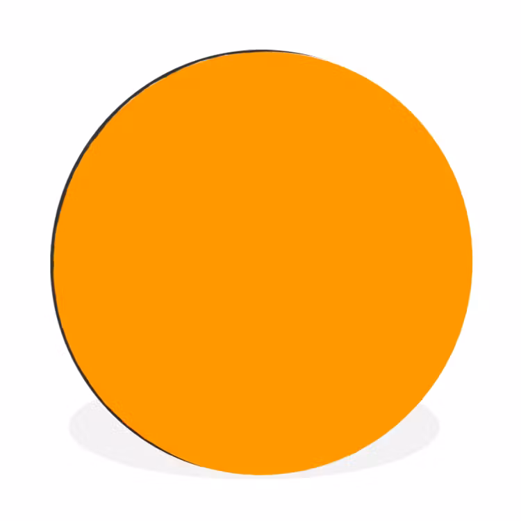 Warm - Ochre - Oranje Wandcirkel aluminium klein 190 -3d