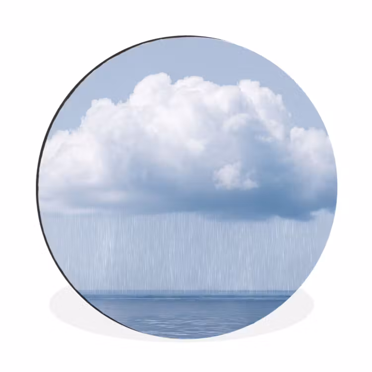 Muurcirkel aluminium - Wolk - Regen - Natuur - Wolk - Regen - Natuur Wandcirkel aluminium klein
