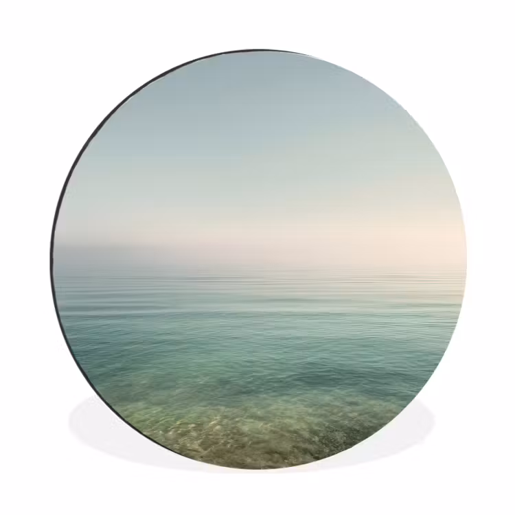 Zee - Horizon - Blauw - Mist Wandcirkel aluminium klein -3d