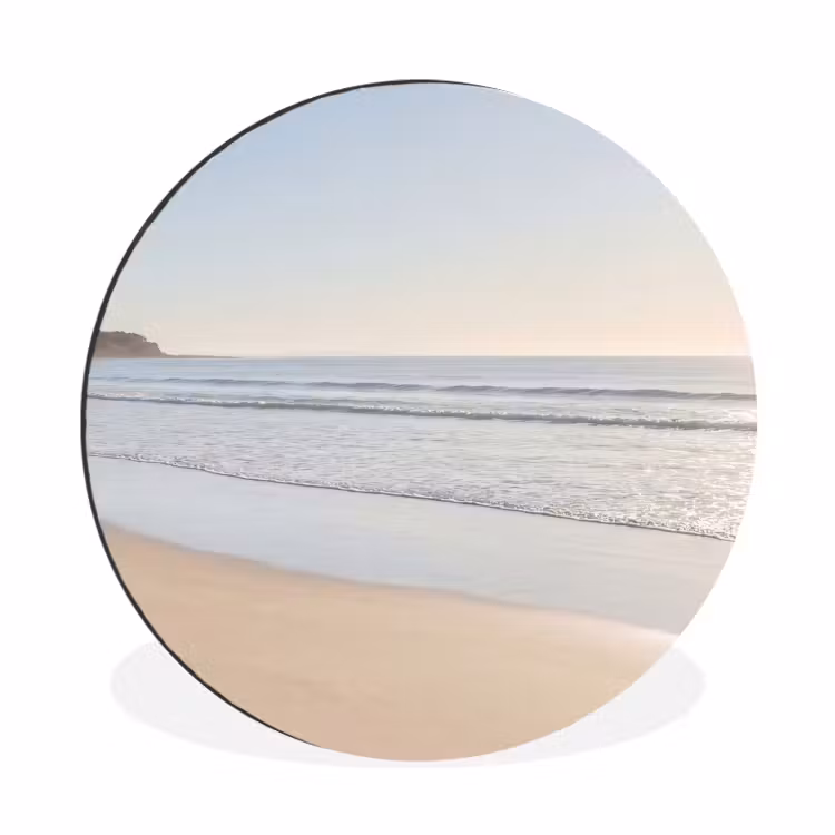Zee - Zon - Zand Wandcirkel aluminium klein -3d