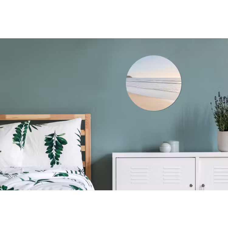 Zee - Zon - Zand Wandcirkel aluminium klein -slaapkamer