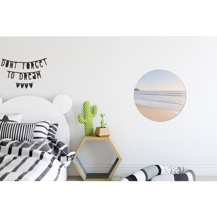 Zee - Zon - Zand Wandcirkel aluminium klein -kinderkamer