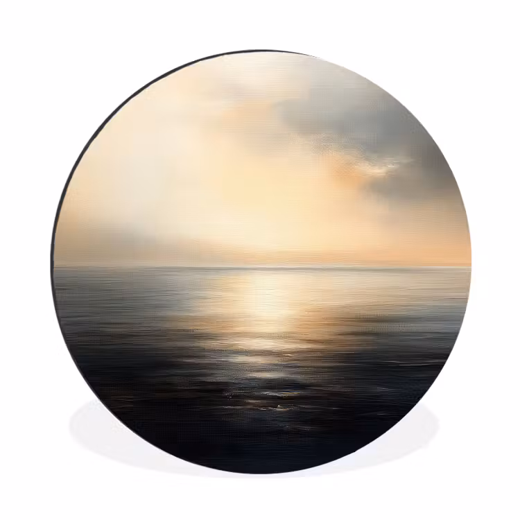 Zon - Horizon - Zee Wandcirkel aluminium klein -3d