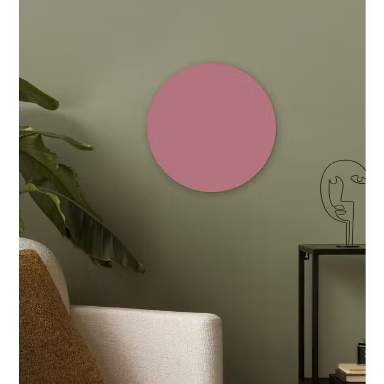 Antique - Mauve - Roze Wandcirkel kunststof plaat 5mm dik klein 188 -sfeer3