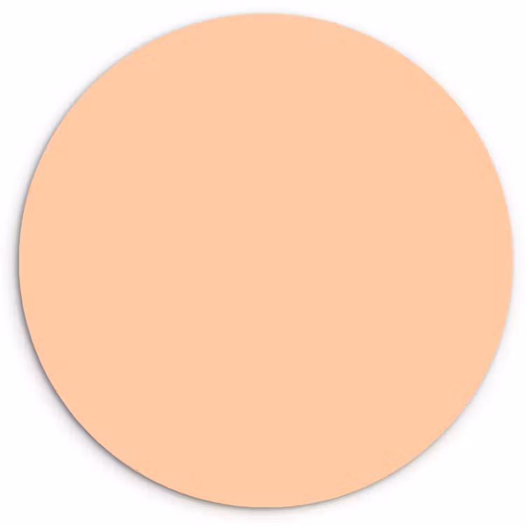 Apricot - Blush - Nude Wandcirkel kunststof plaat 5mm dik klein 188 -3d