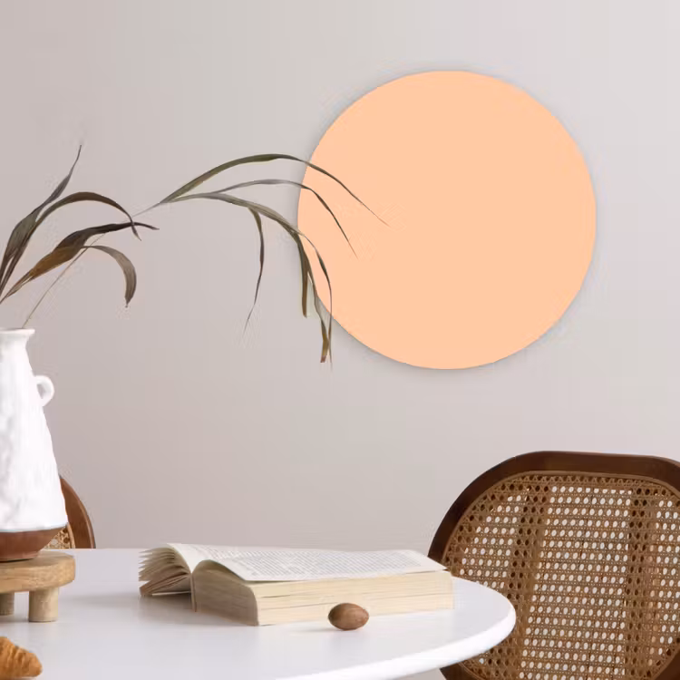 Apricot - Blush - Nude Wandcirkel kunststof plaat 5mm dik klein 188 -sfeer4