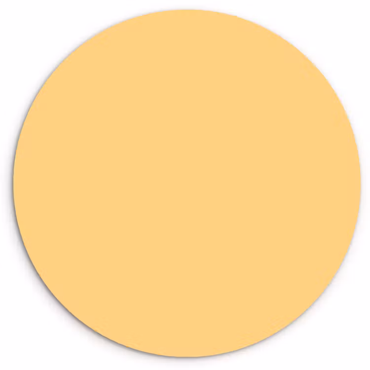 Apricot - Ice - Oranje Wandcirkel kunststof plaat 5mm dik klein 188 -3d
