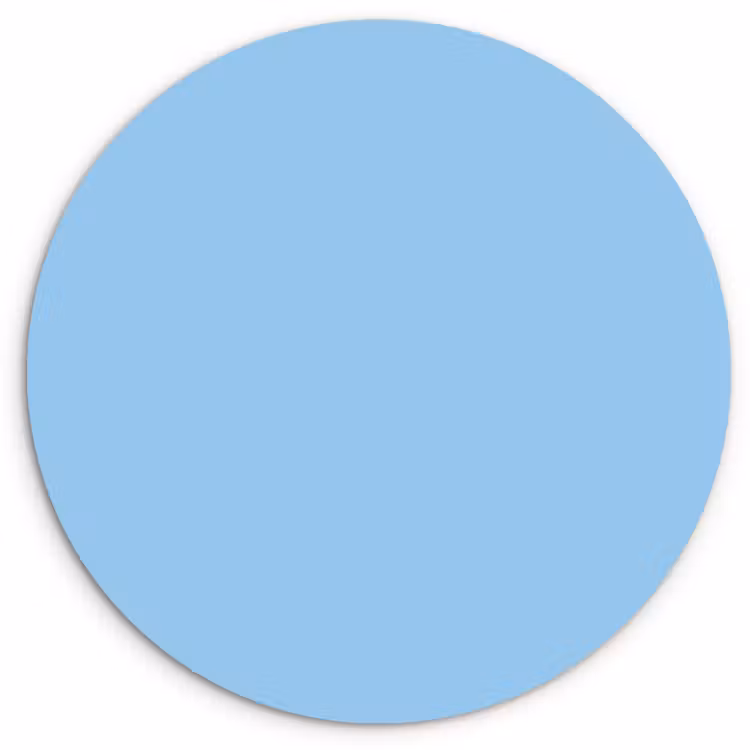 Baby - Blue - Blauw Wandcirkel kunststof plaat 5mm dik klein 188 -3d