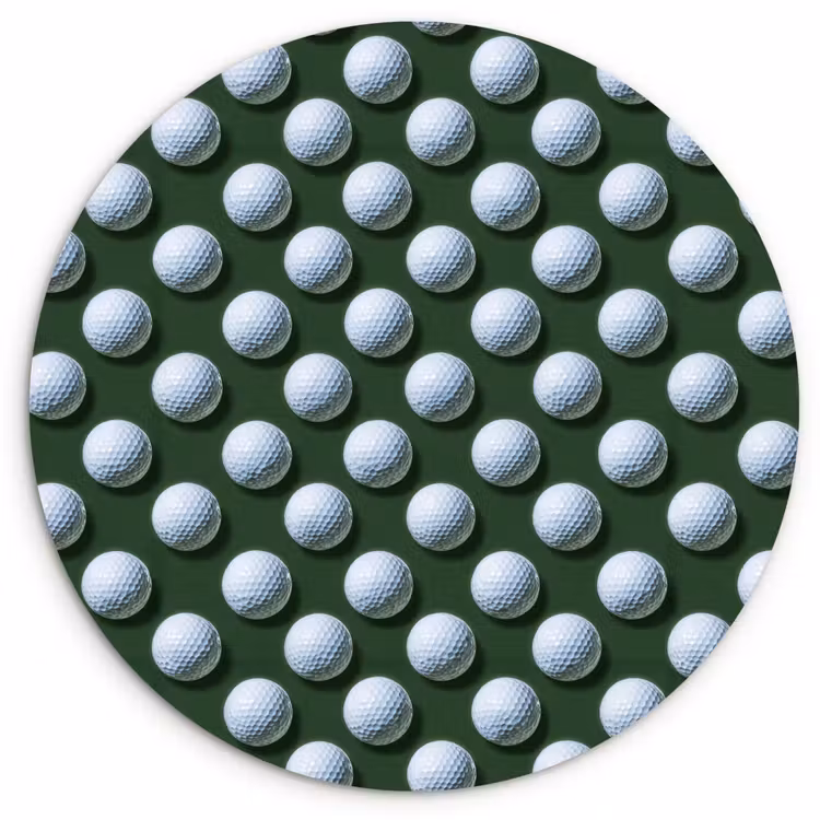 Ballen - Golf - Groen Wandcirkel kunststof plaat 5mm dik klein 188 -3d