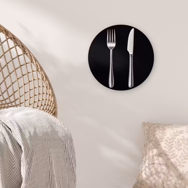 Bestek - Klassiek - Elegant Wandcirkel kunststof plaat 5mm dik klein -sfeer5
