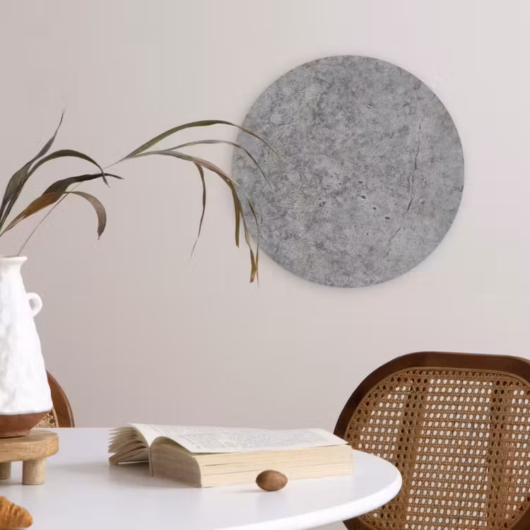 Beton - Antiek - Patronen Wandcirkel kunststof plaat 5mm dik klein 188 -sfeer4