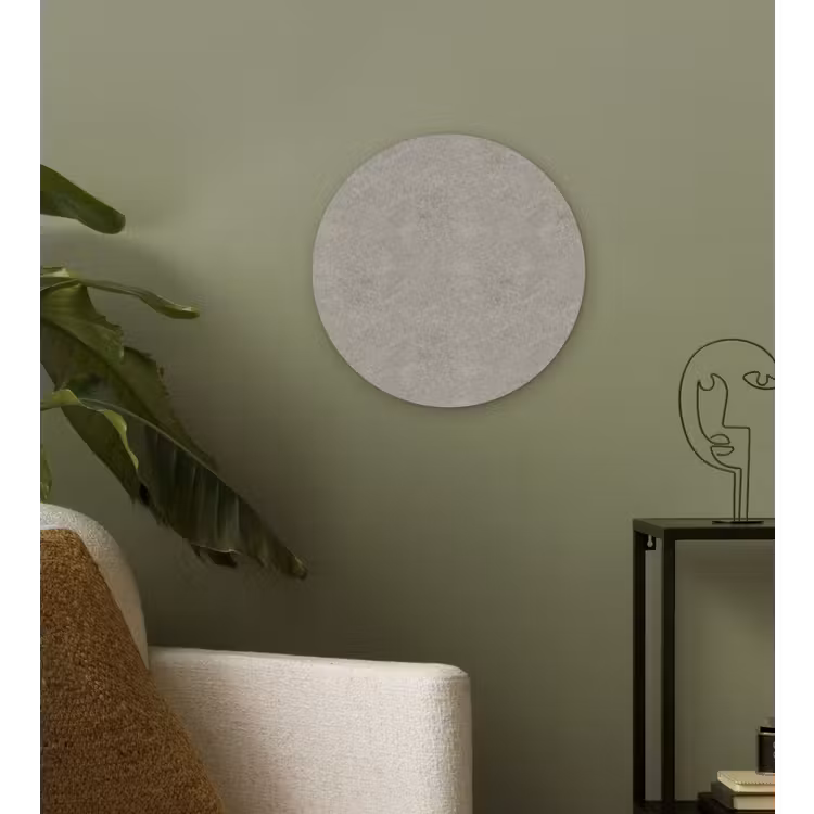 Beton - Grijs - Patronen - Industrieel Wandcirkel kunststof plaat 5mm dik klein 188 -sfeer3